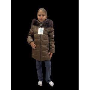 Детский пуховик Moncler серебро